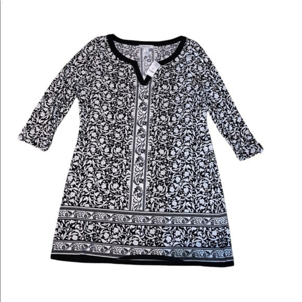 White House black market tunic top mini dress L nwt
